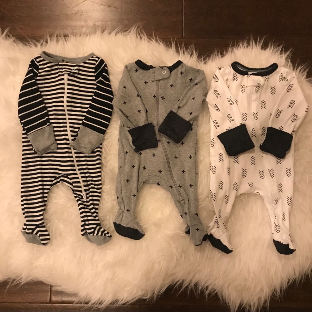 Cloud Island zipper pajamas - set of three